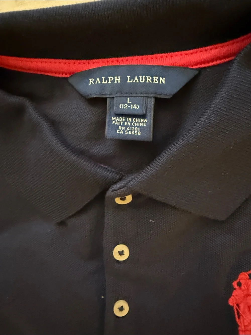 Ralph Lauren NWT Navy Cotton Knit Polo Dress size 12-14